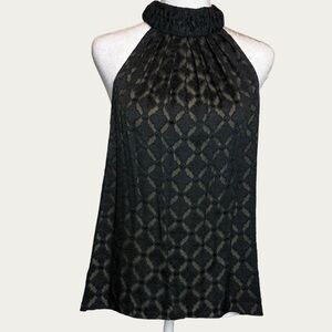 BENSONI 100% Silk Sleeveless printed Halter Top